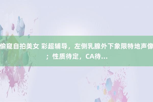 偷窥自拍美女 彩超辅导，左侧乳腺外下象限特地声像；性质待定，CA待...