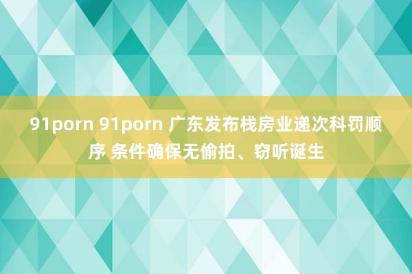 91porn 91porn 广东发布栈房业递次科罚顺序 条件确保无偷拍、窃听诞生