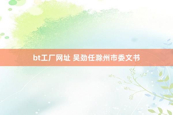 bt工厂网址 吴劲任滁州市委文书