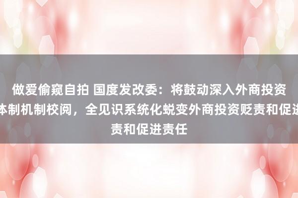 做爱偷窥自拍 国度发改委：将鼓动深入外商投资促进体制机制校阅，全见识系统化蜕变外商投资贬责和促进责任